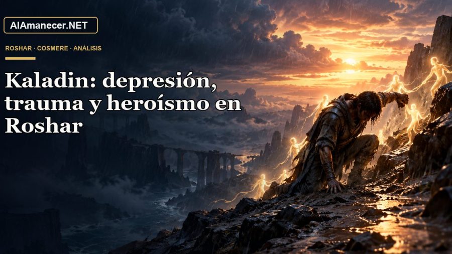 Portada de Kaladin: depresión, trauma y heroísmo en Roshar en AlAmanecer.NET