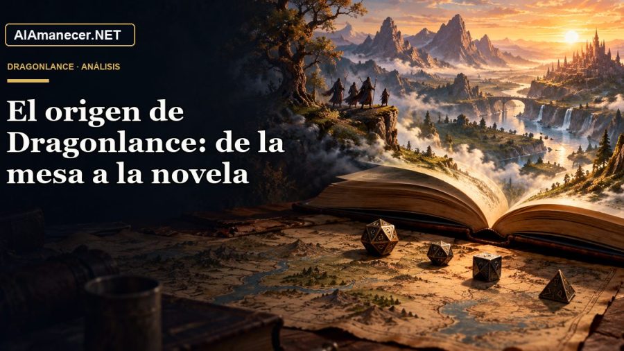 Portada de El origen de Dragonlance: de la mesa a la novela en AlAmanecer.NET