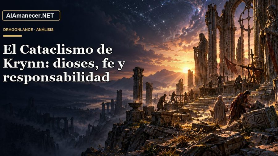Portada de El Cataclismo de Krynn: dioses, fe y responsabilidad en AlAmanecer.NET