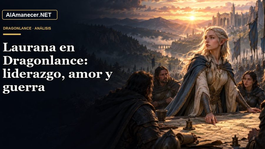 Portada de Laurana en Dragonlance: liderazgo, amor y guerra en AlAmanecer.NET