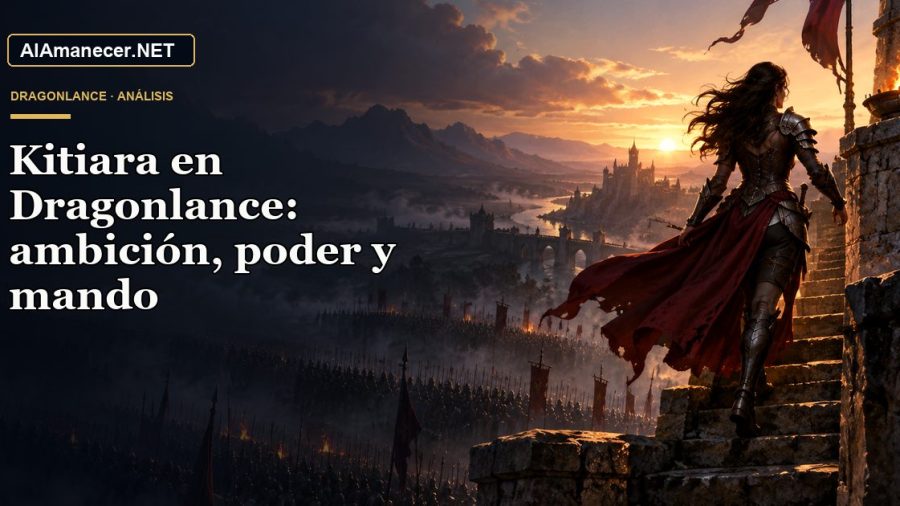 Portada de Kitiara en Dragonlance: ambición, poder y mando en AlAmanecer.NET