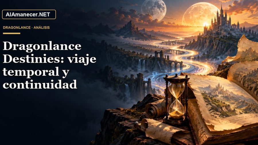 Portada de Dragonlance Destinies: viaje temporal y continuidad en AlAmanecer.NET
