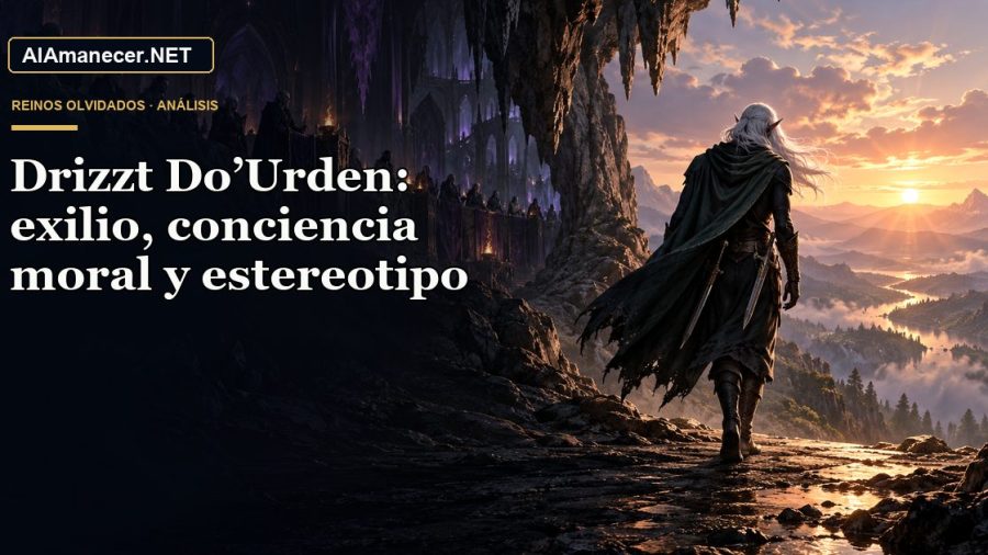 Portada de Drizzt Do’Urden: exilio, conciencia moral y estereotipo en AlAmanecer.NET