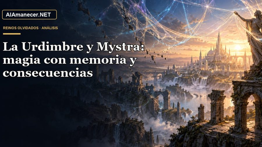 Portada de La Urdimbre y Mystra: magia con memoria y consecuencias en AlAmanecer.NET
