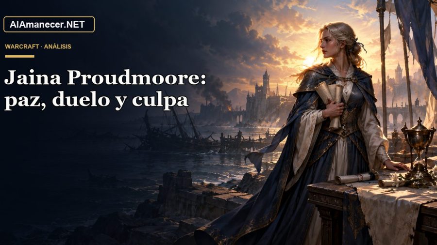 Portada de Jaina Proudmoore: paz, duelo y culpa en AlAmanecer.NET