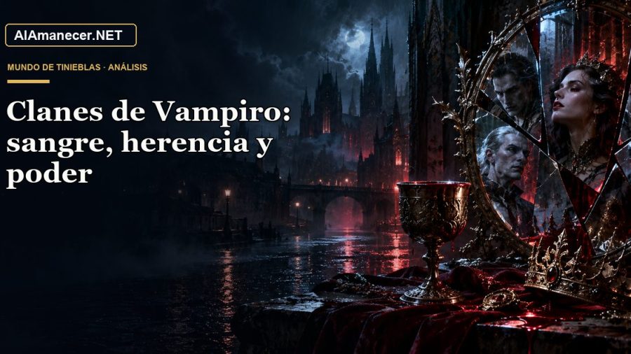 Portada de Clanes de Vampiro: sangre, herencia y poder en AlAmanecer.NET
