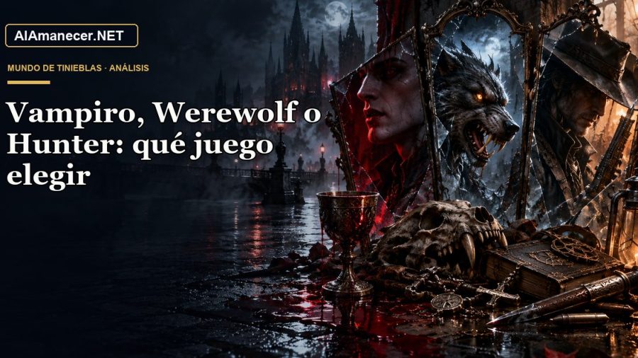 Portada de Vampiro, Werewolf o Hunter: qué juego elegir en AlAmanecer.NET