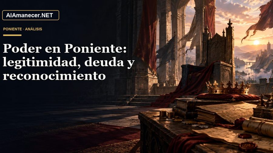 Portada de Poder en Poniente: legitimidad, deuda y reconocimiento en AlAmanecer.NET