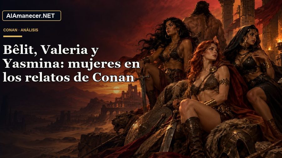 Portada de Bêlit, Valeria y Yasmina: mujeres en los relatos de Conan en AlAmanecer.NET