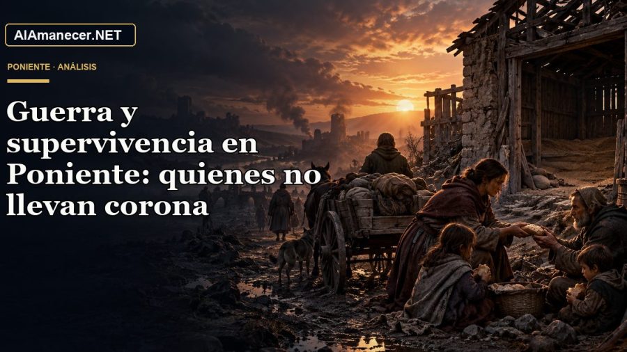 Portada de Guerra y supervivencia en Poniente: quienes no llevan corona en AlAmanecer.NET