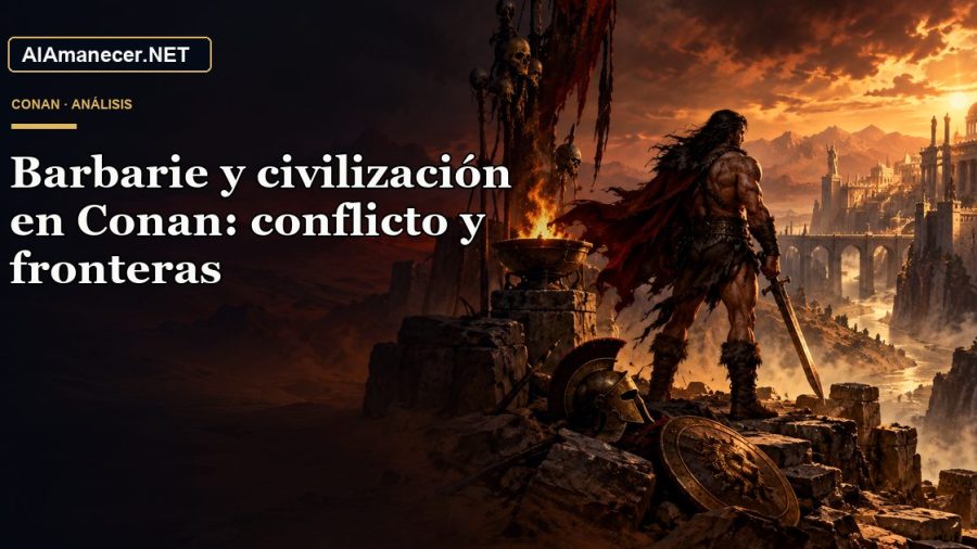 Portada de Barbarie y civilización en Conan: conflicto y fronteras en AlAmanecer.NET