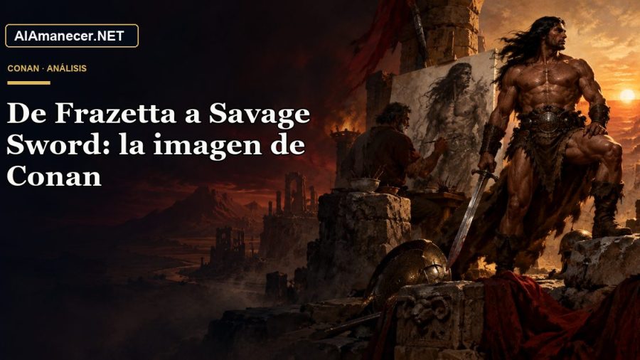 Portada de De Frazetta a Savage Sword: la imagen de Conan en AlAmanecer.NET