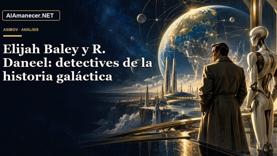 Portada de Elijah Baley y R. Daneel: detectives de la historia galáctica en AlAmanecer.NET