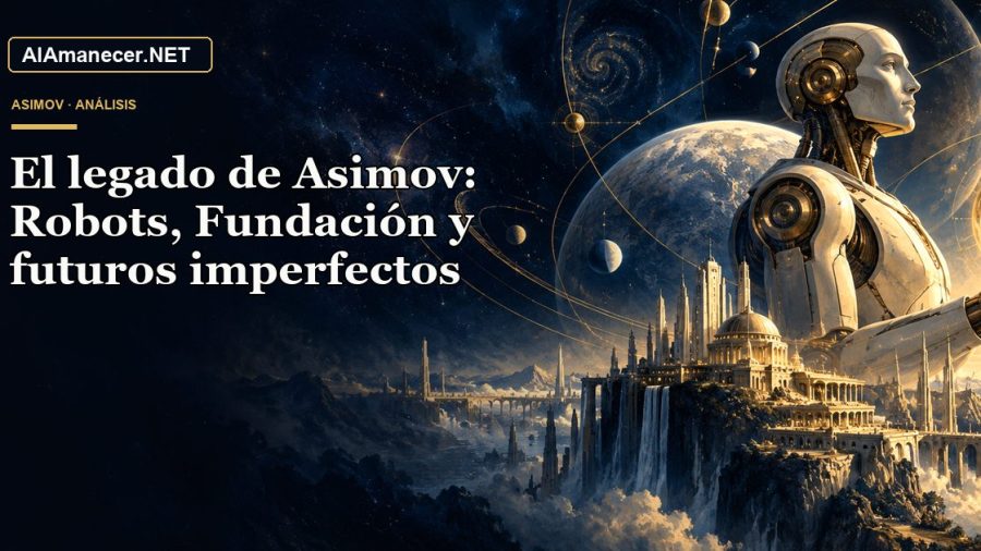 Portada de El legado de Asimov: Robots, Fundación y futuros imperfectos en AlAmanecer.NET