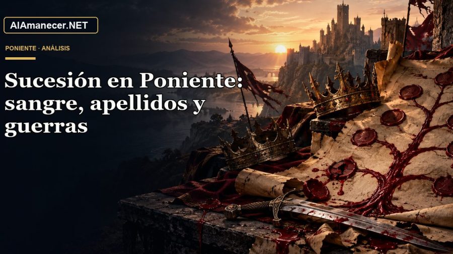 Portada de Sucesión en Poniente: sangre, apellidos y guerras en AlAmanecer.NET