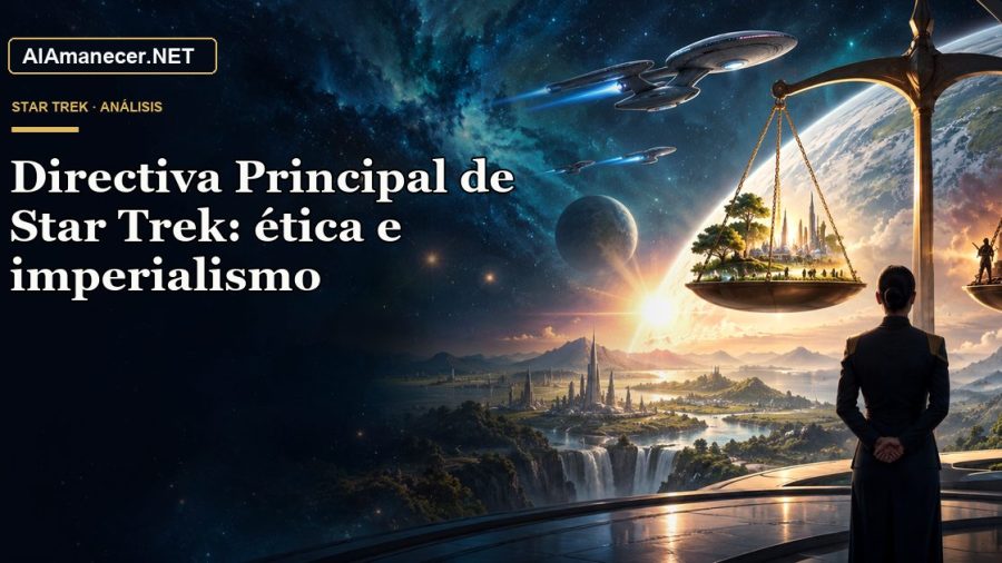 Portada de Directiva Principal de Star Trek: ética e imperialismo en AlAmanecer.NET