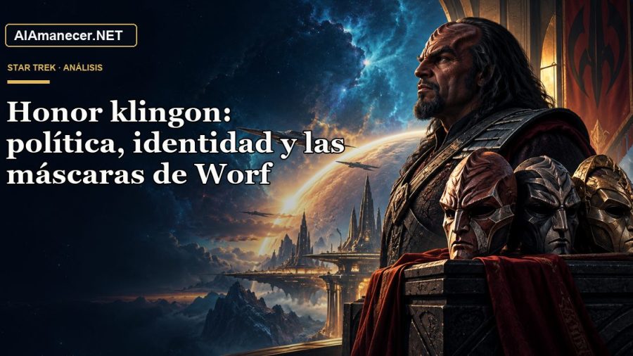Portada de Honor klingon: política, identidad y las máscaras de Worf en AlAmanecer.NET