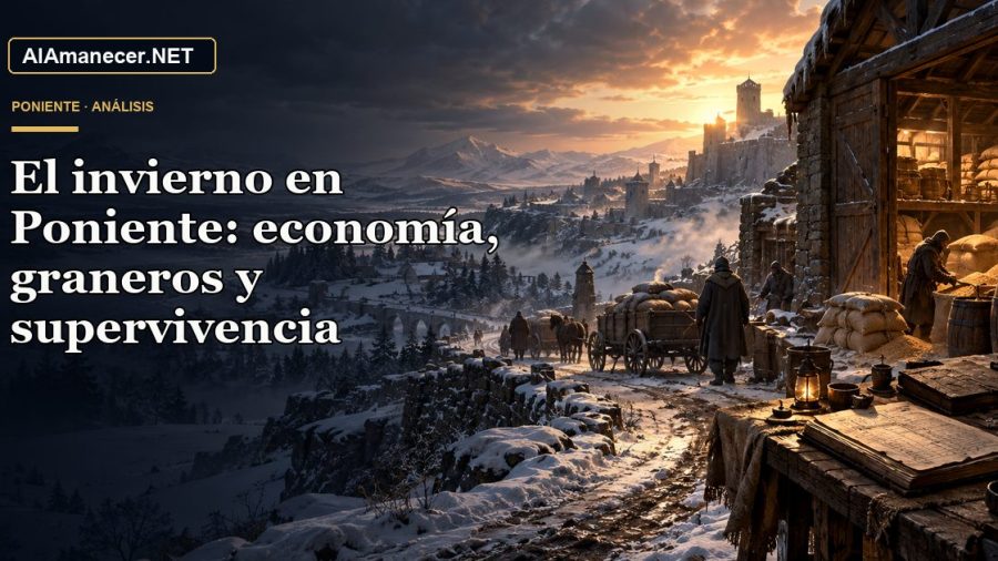 Portada de El invierno en Poniente: economía, graneros y supervivencia en AlAmanecer.NET
