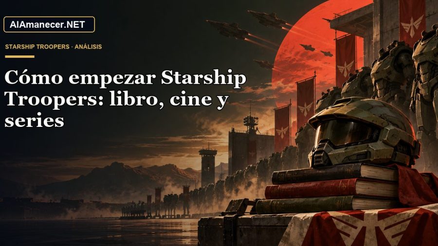 Portada de Cómo empezar Starship Troopers: libro, cine y series en AlAmanecer.NET
