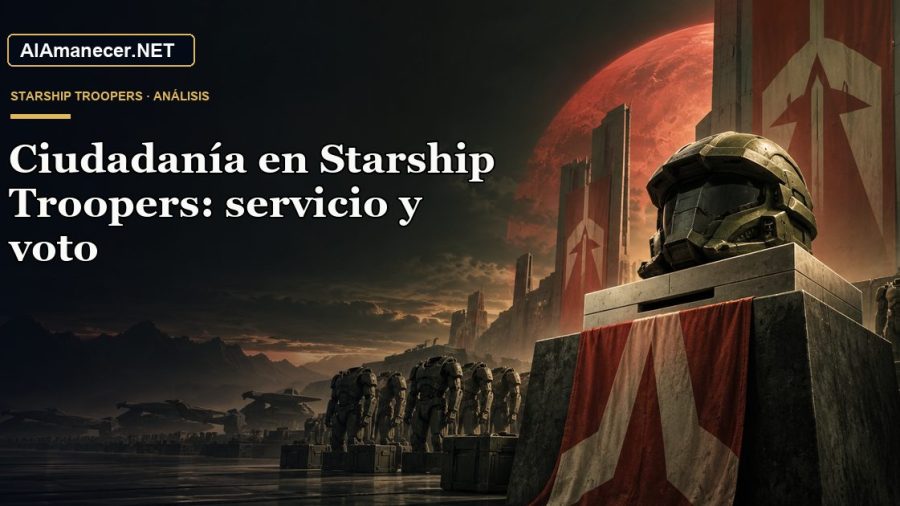 Portada de Ciudadanía en Starship Troopers: servicio y voto en AlAmanecer.NET