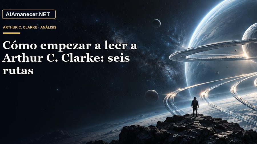 Portada de Cómo empezar a leer a Arthur C. Clarke: seis rutas en AlAmanecer.NET