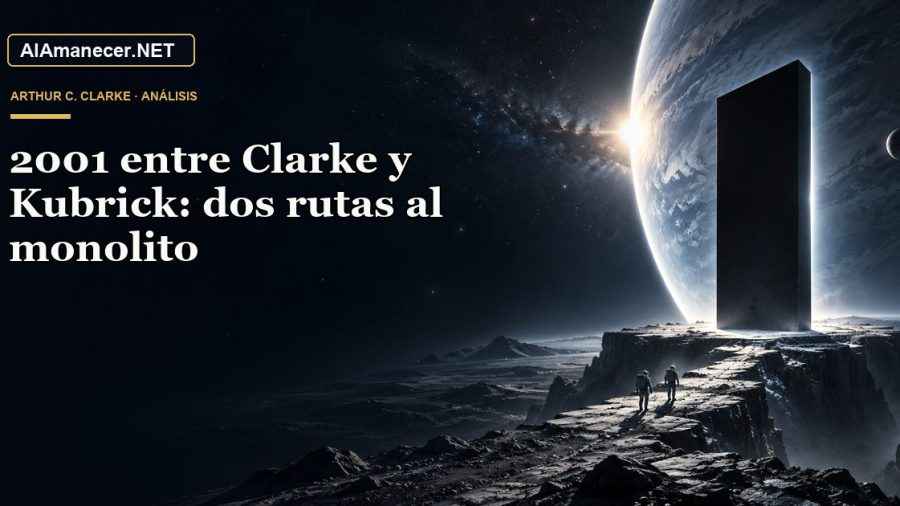 Portada de 2001 entre Clarke y Kubrick: dos rutas al monolito en AlAmanecer.NET