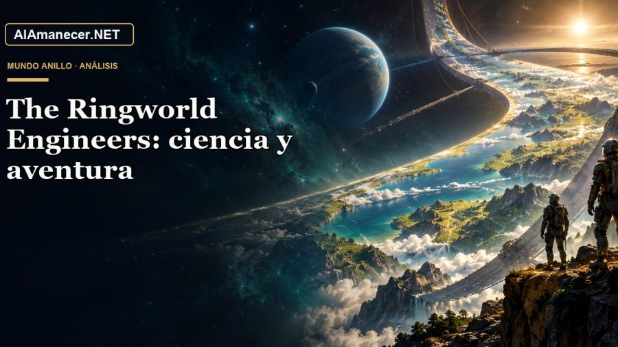Portada de The Ringworld Engineers: ciencia y aventura en AlAmanecer.NET