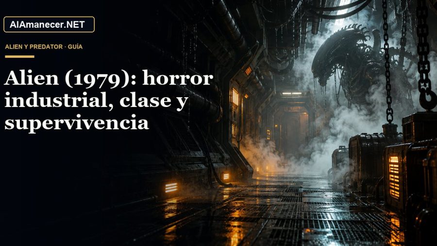 Portada de Alien (1979): horror industrial, clase y supervivencia en AlAmanecer.NET
